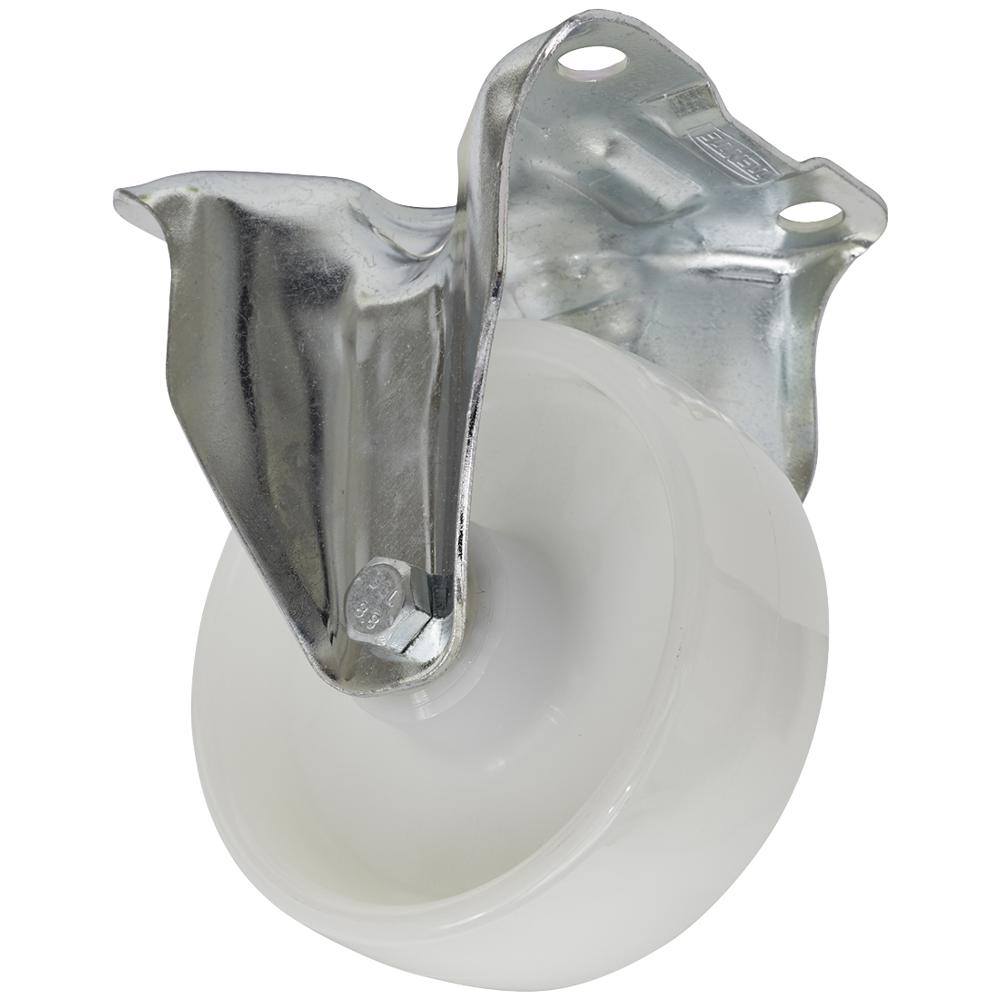 Fixed Plate Castor White Polyamide