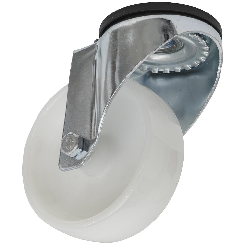 Bolt Hole Swivel Castor White