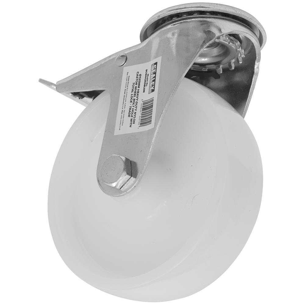 Heavy Duty Nylon Castor Wheel Bolt Hole and Total Lock