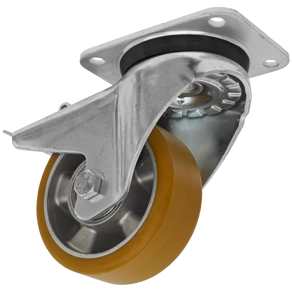 Swivel Plate Total Lock Castor Polyurethane