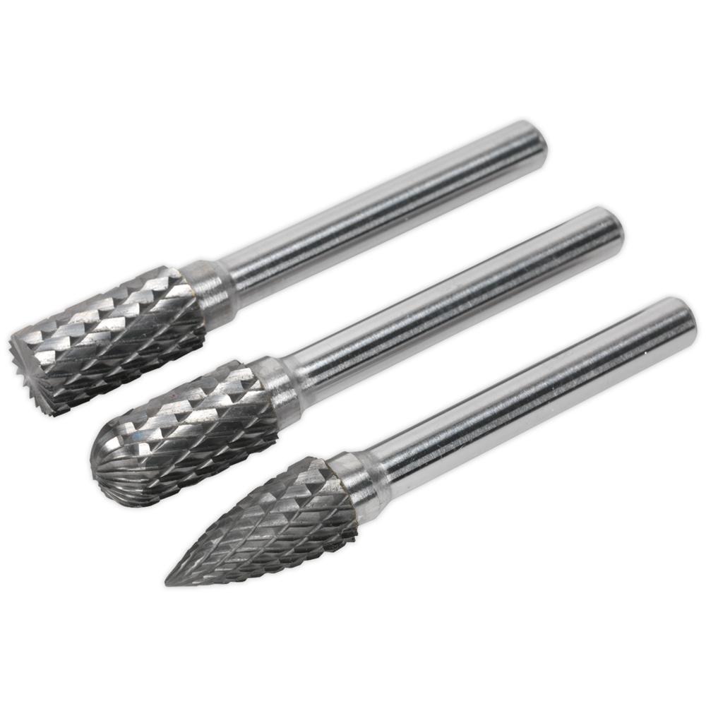 3 Piece Tungsten Carbide Rotary Burr Set