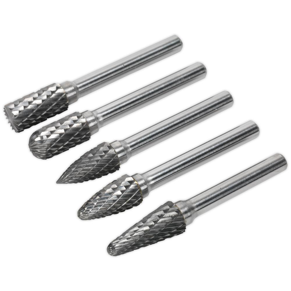 5 Piece Tungsten Carbide Rotary Burr Set