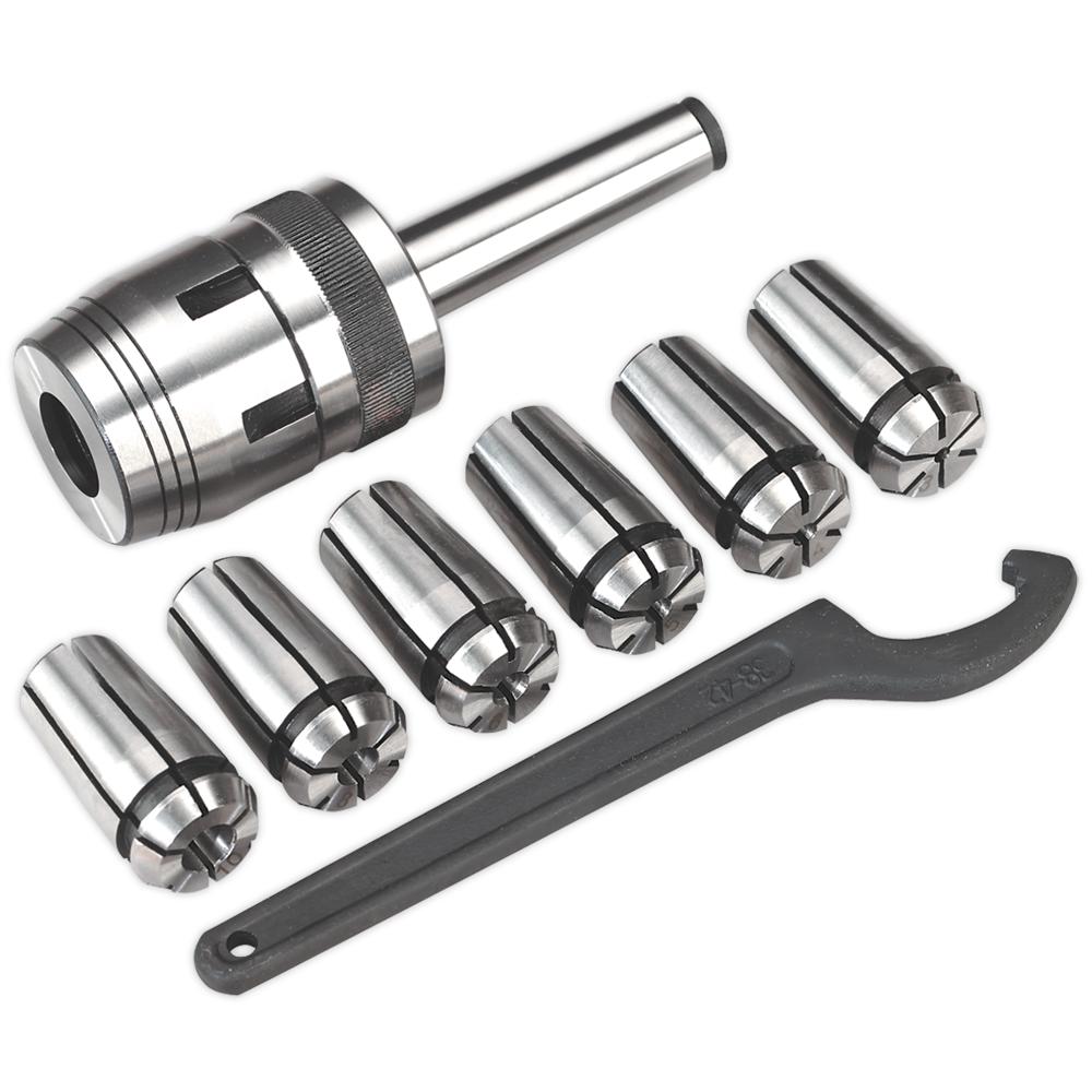 Sealey MT2-M10 Mill Chuck Set for SM2503 Mini Mill