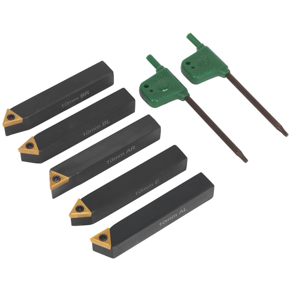 5 Piece Indexable 10mm Turning Tool Set