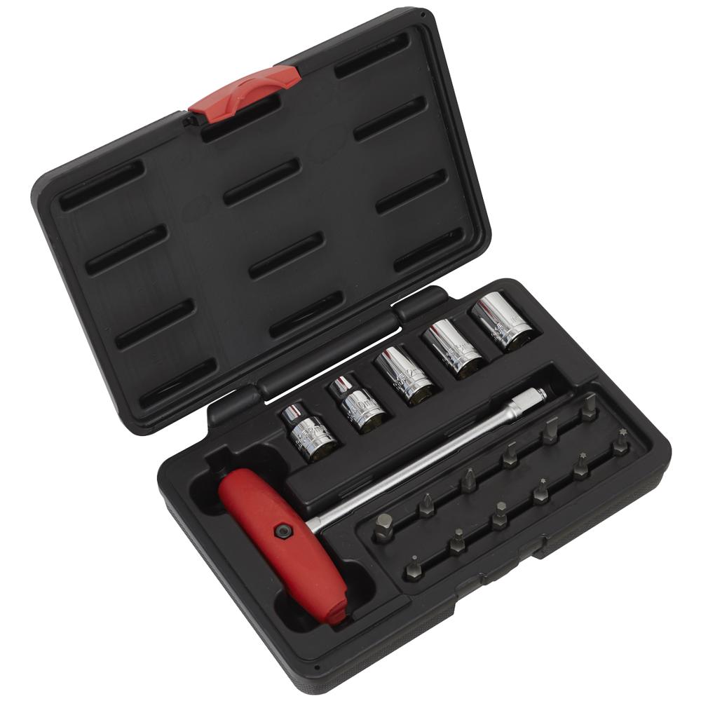 Sealey 18 Piece 3/8" Drive T Handle Socket and Bit Set 3/8