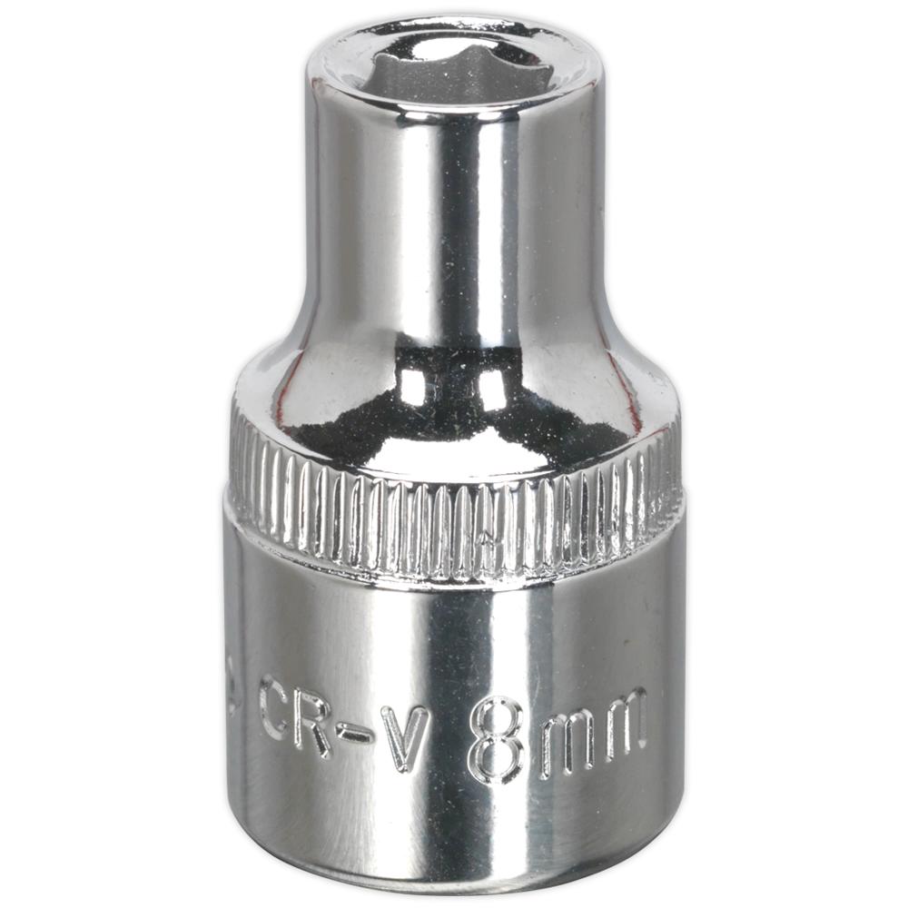 Sealey 1/2" Drive Hexagon WallDrive Socket Metric 1/2" 8mm