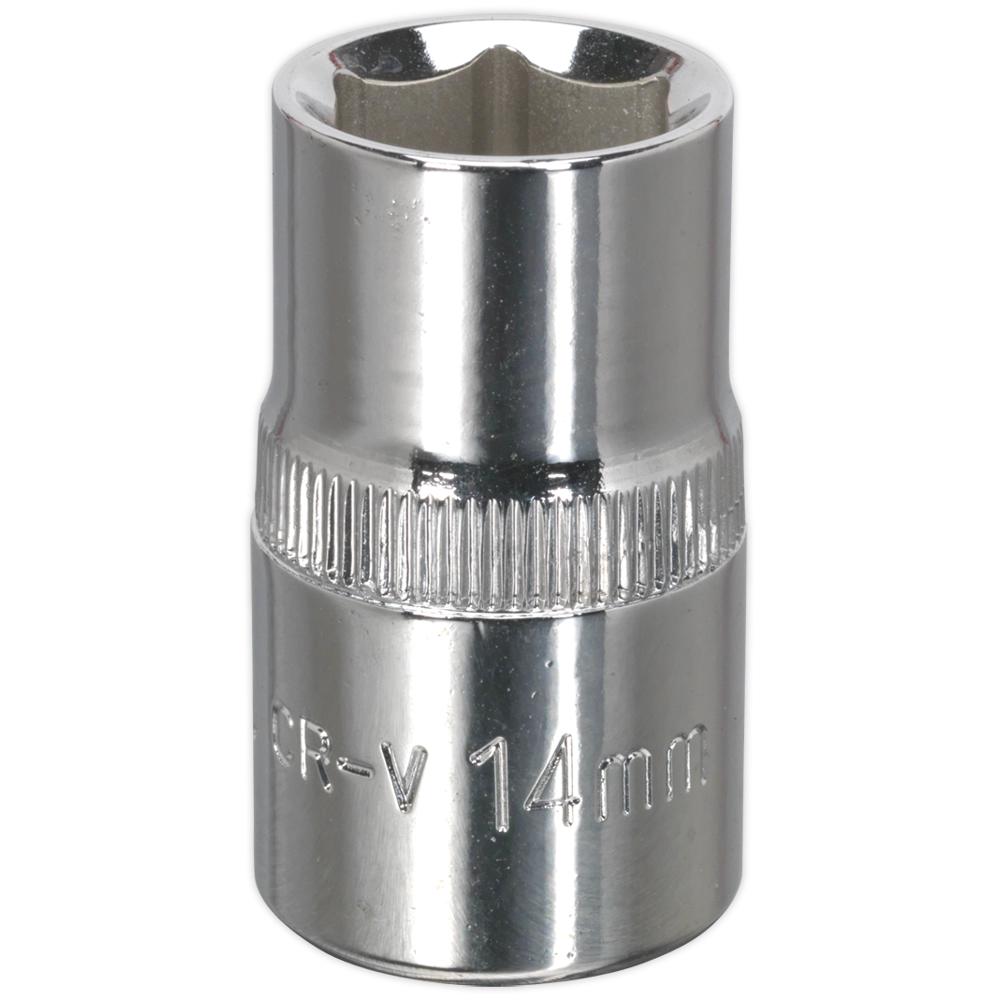 Sealey 1/2" Drive Hexagon WallDrive Socket Metric 1/2" 14mm