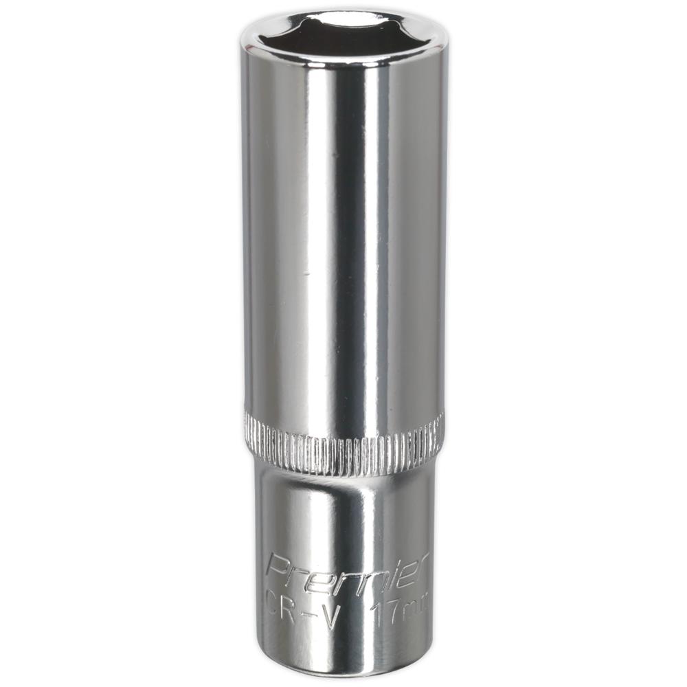 Sealey 1/2" Drive Deep Hexagon WallDrive Socket Metric 1/2" 17mm