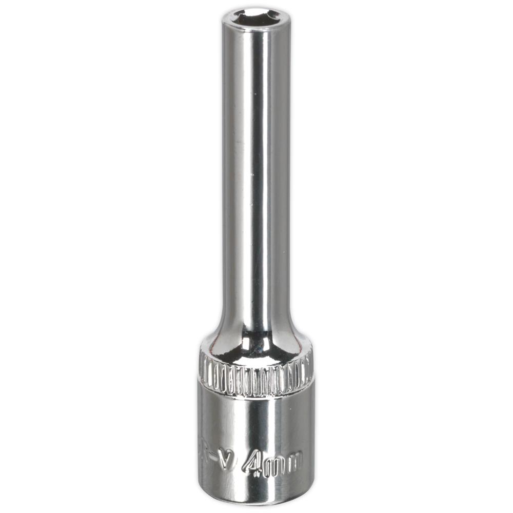 1/4" Drive Polished Deep Hexagon WallDrive Socket Metric