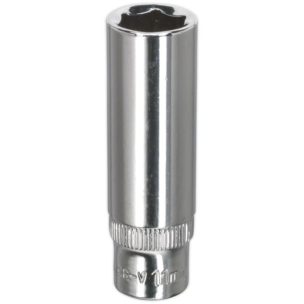 1/4" Drive Polished Deep Hexagon WallDrive Socket Metric