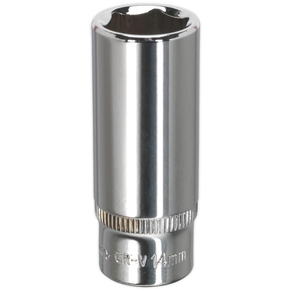 1/4" Drive Polished Deep Hexagon WallDrive Socket Metric