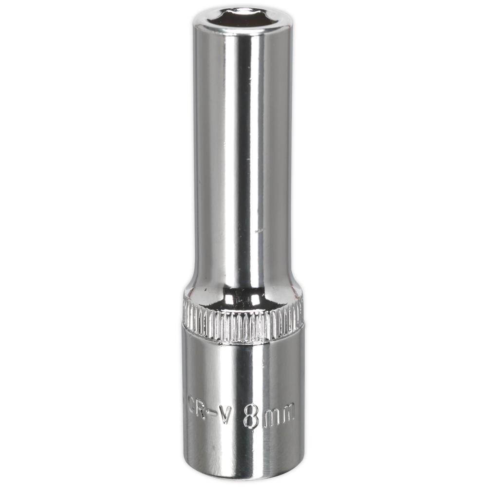3/8" Drive Polished Deep Hexagon WallDrive Socket Metric