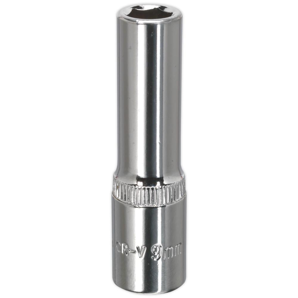 3/8" Drive Polished Deep Hexagon WallDrive Socket Metric