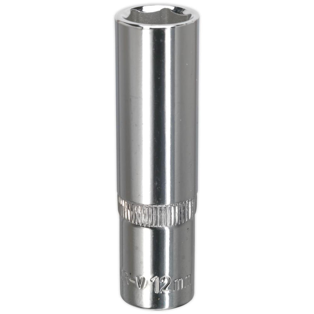 3/8" Drive Polished Deep Hexagon WallDrive Socket Metric
