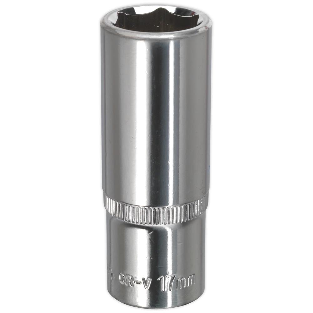 3/8" Drive Polished Deep Hexagon WallDrive Socket Metric