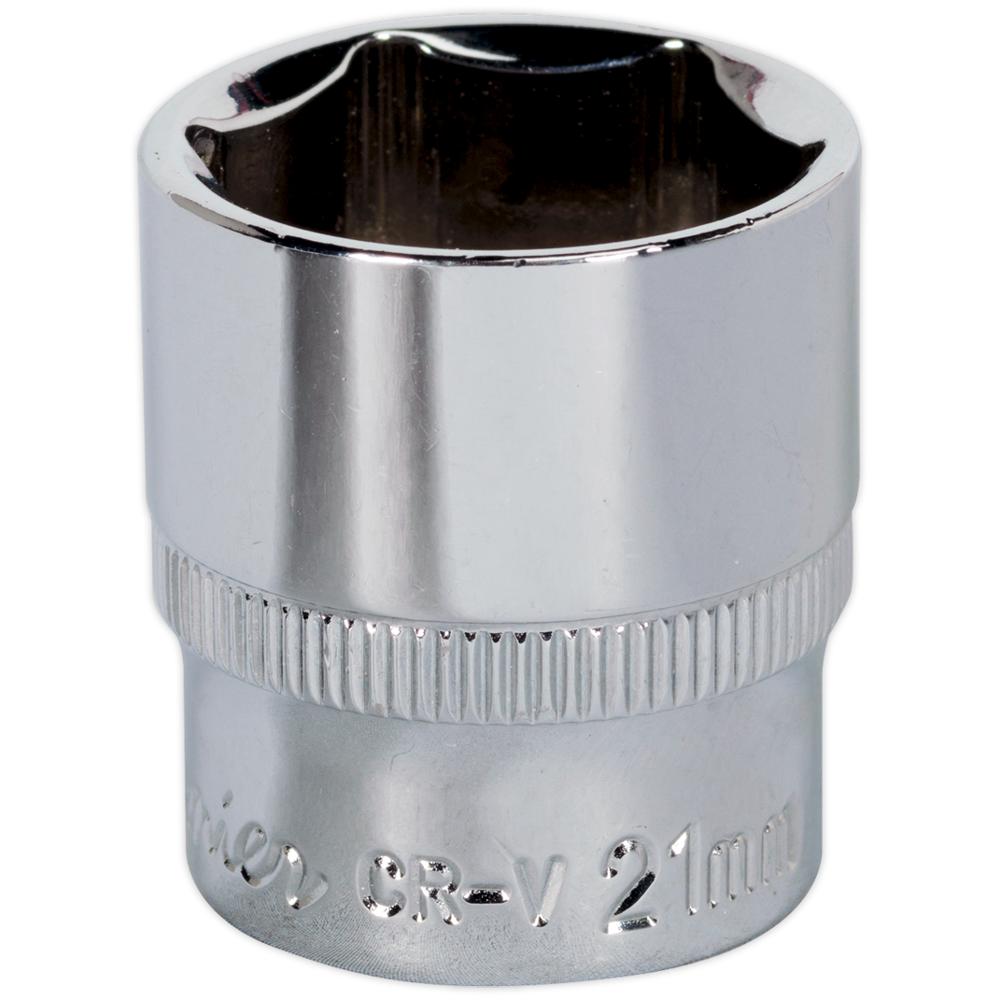 Sealey 3/8" Drive Hexagon WallDrive Socket Metric 3/8" 21mm