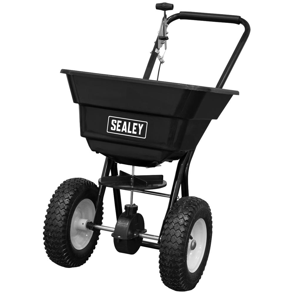 Sealey Spb37w Push Feed- Grass And Salt Broadcast Spreader 37kg