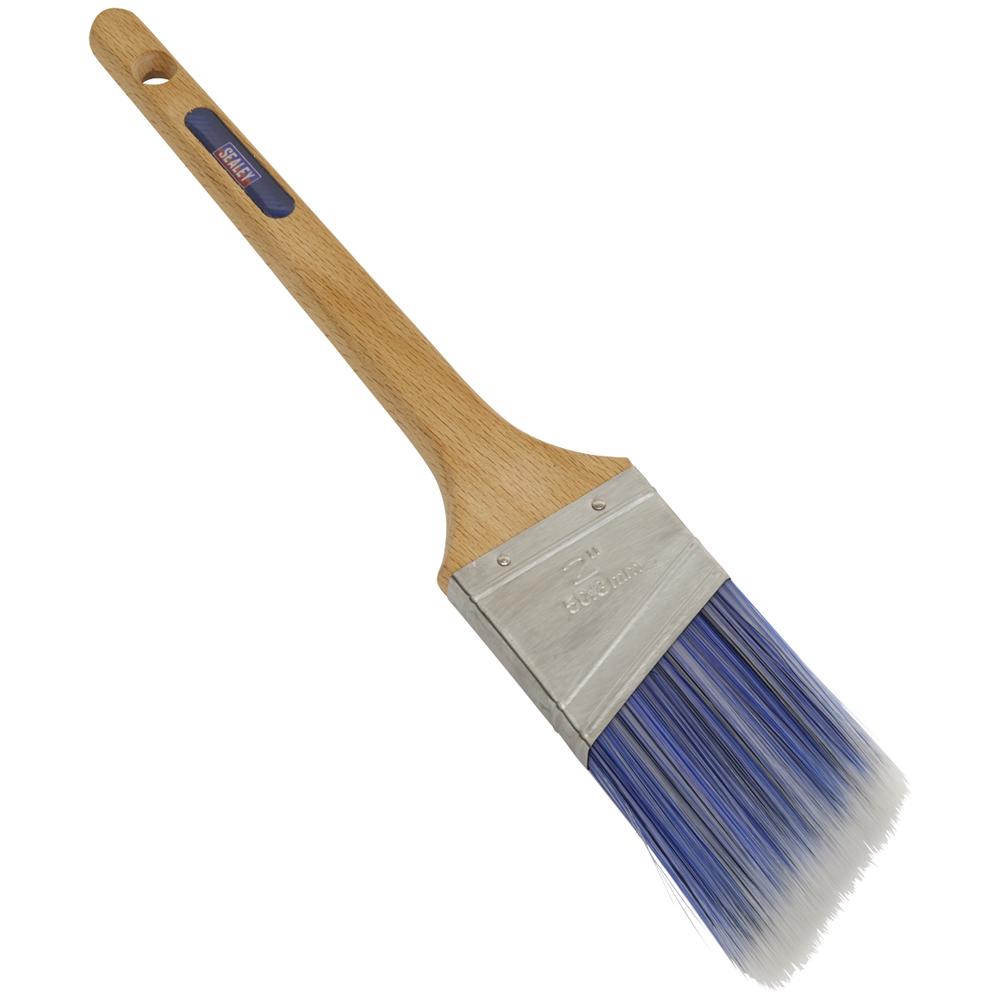 Sealey Wooden Handle Cutting In Synthetic Paint Brush 50mm