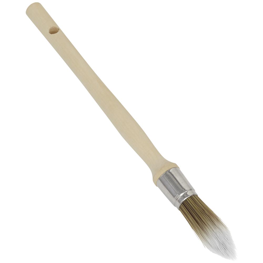 Sealey Wooden Handle Round Sash Synthetic Paint Brush 15mm