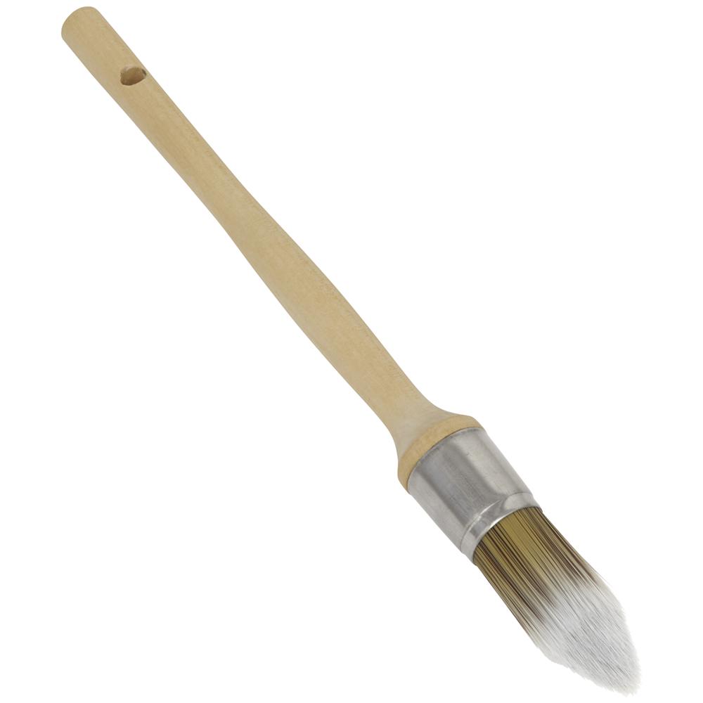 Sealey Wooden Handle Round Sash Synthetic Paint Brush 21mm