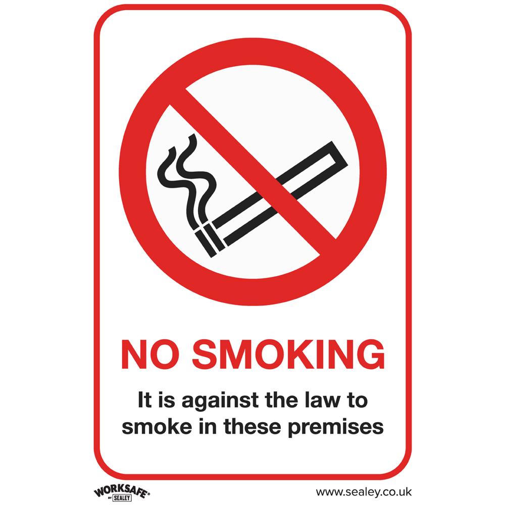 Rigid Plastic No Smoking On Premises Sign