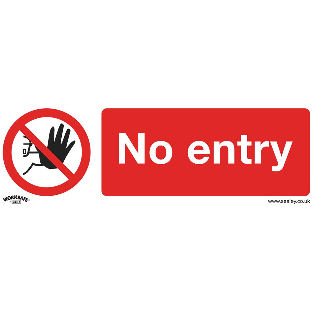 Self Adhesive Vinyl No Entry Sign Pack of 10