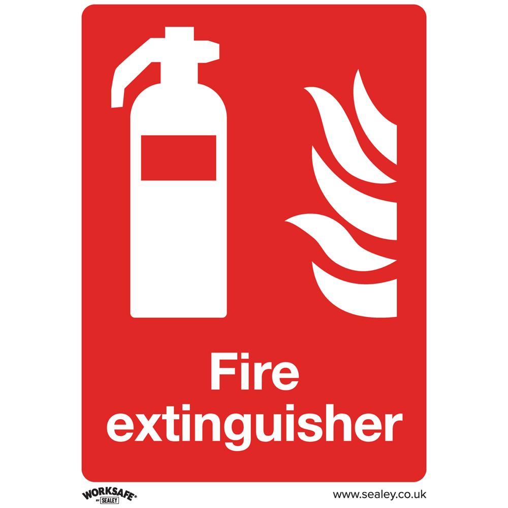 Self Adhesive Vinyl Fire Extinguisher Sign Pack of 10