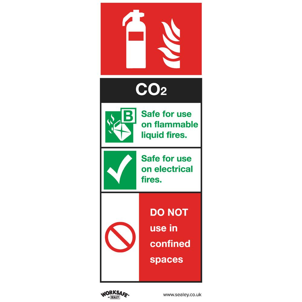 Self Adhesive Vinyl CO2 Fire Extinguisher Sign