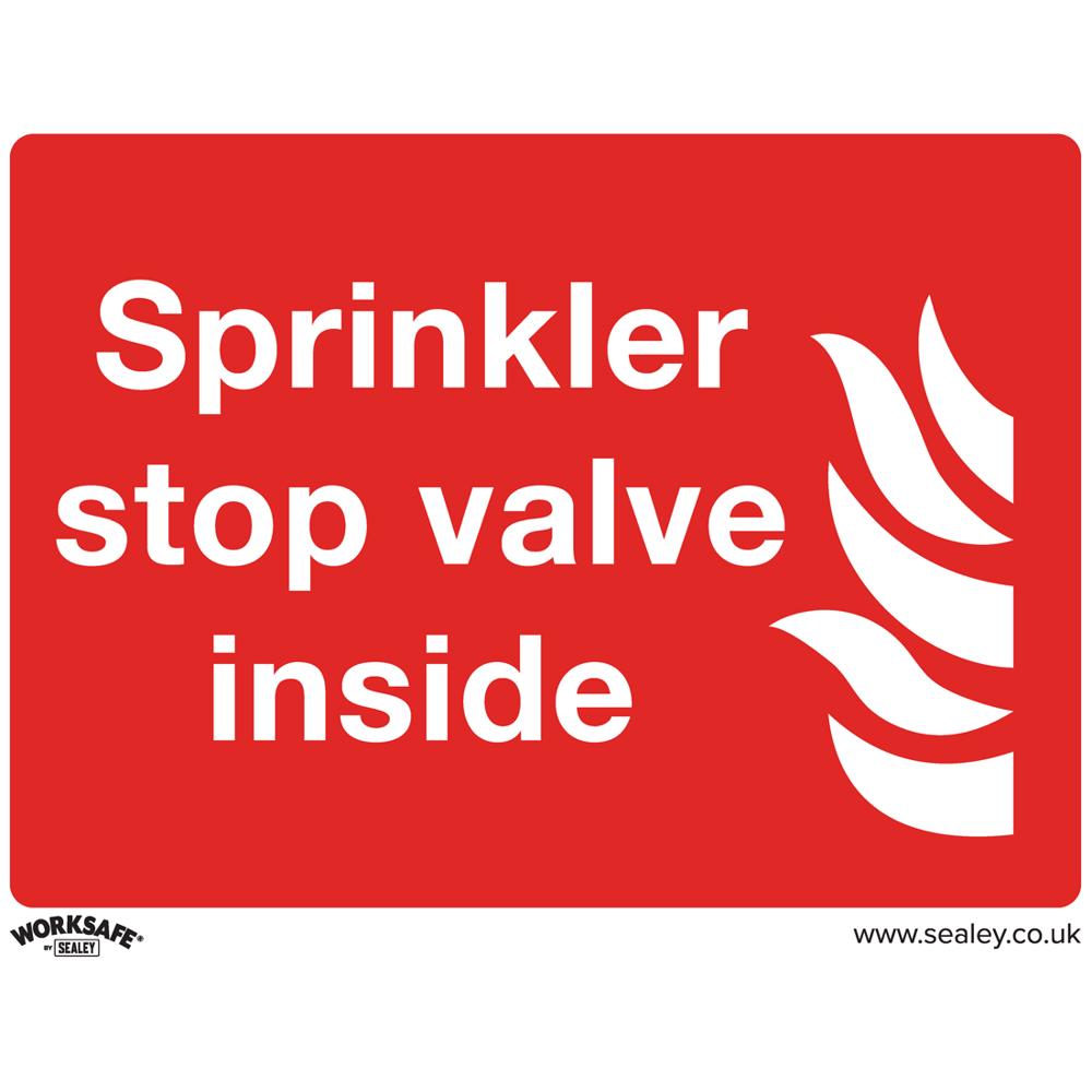 Rigid Plastic Sprinkler Stop Valve Sign