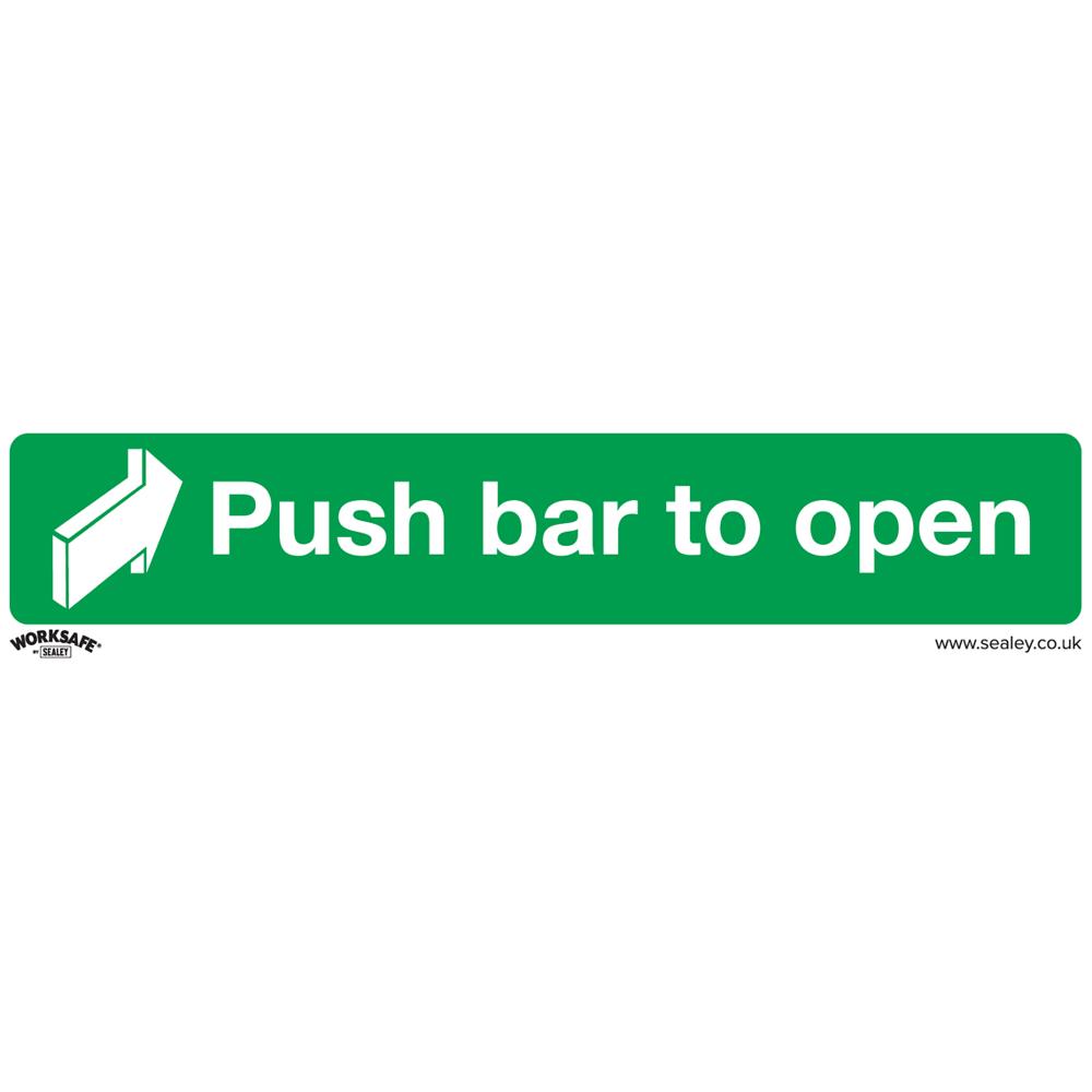 Self Adhesive Vinyl Push Bar To Open Sign