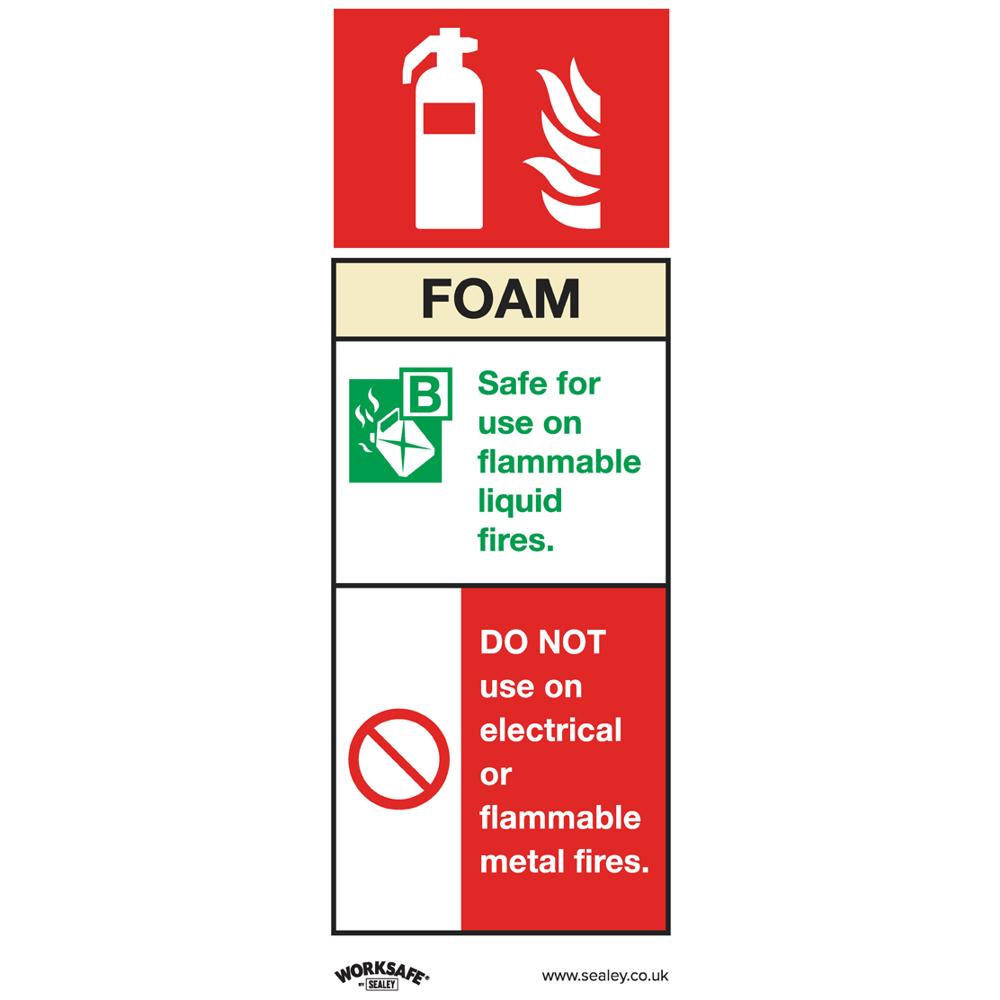 Rigid Plastic Foam Fire Extinguisher Sign