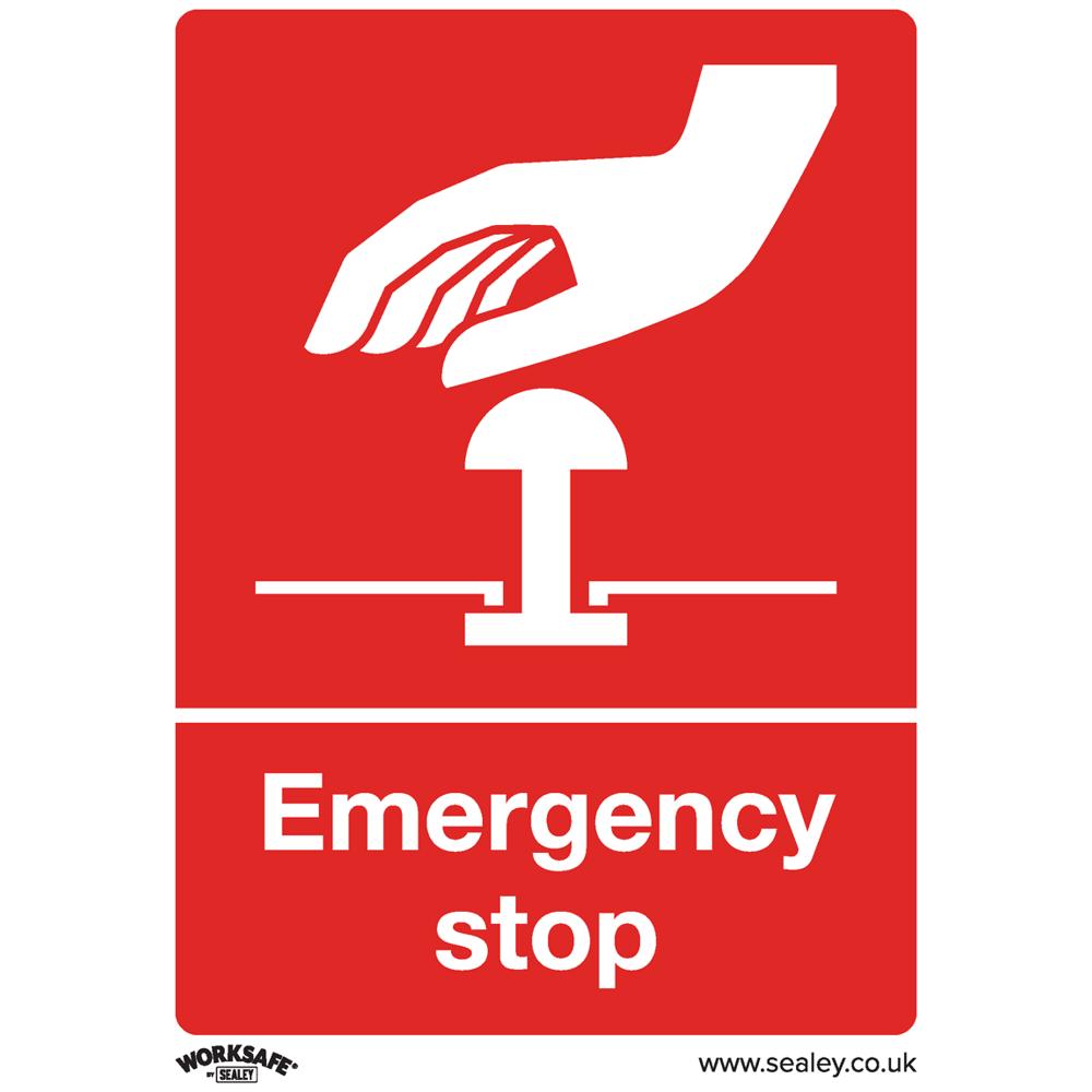 Rigid Plastic Emergency Stop Sign Pack of 10