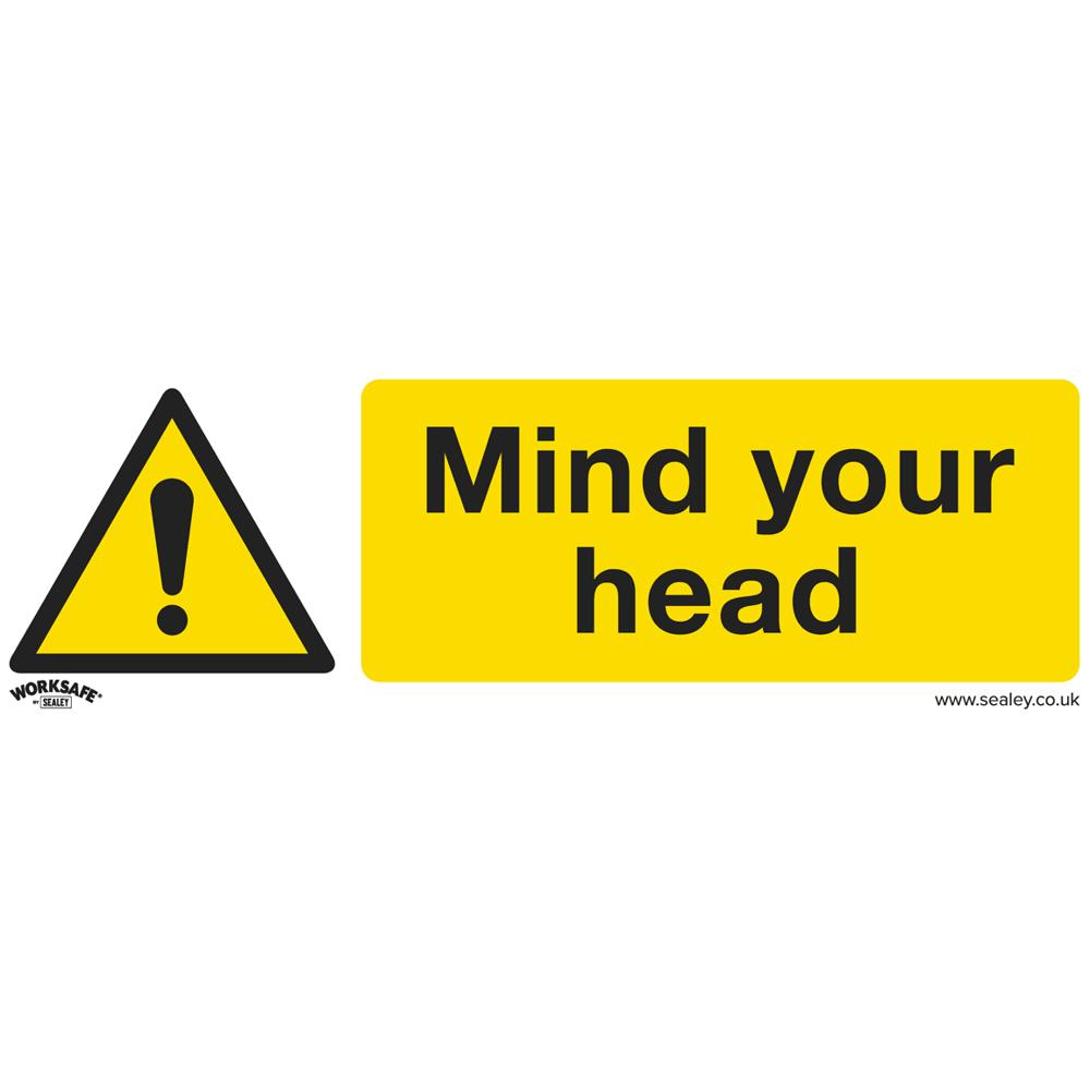 Self Adhesive Vinyl Mind Your Head Sign