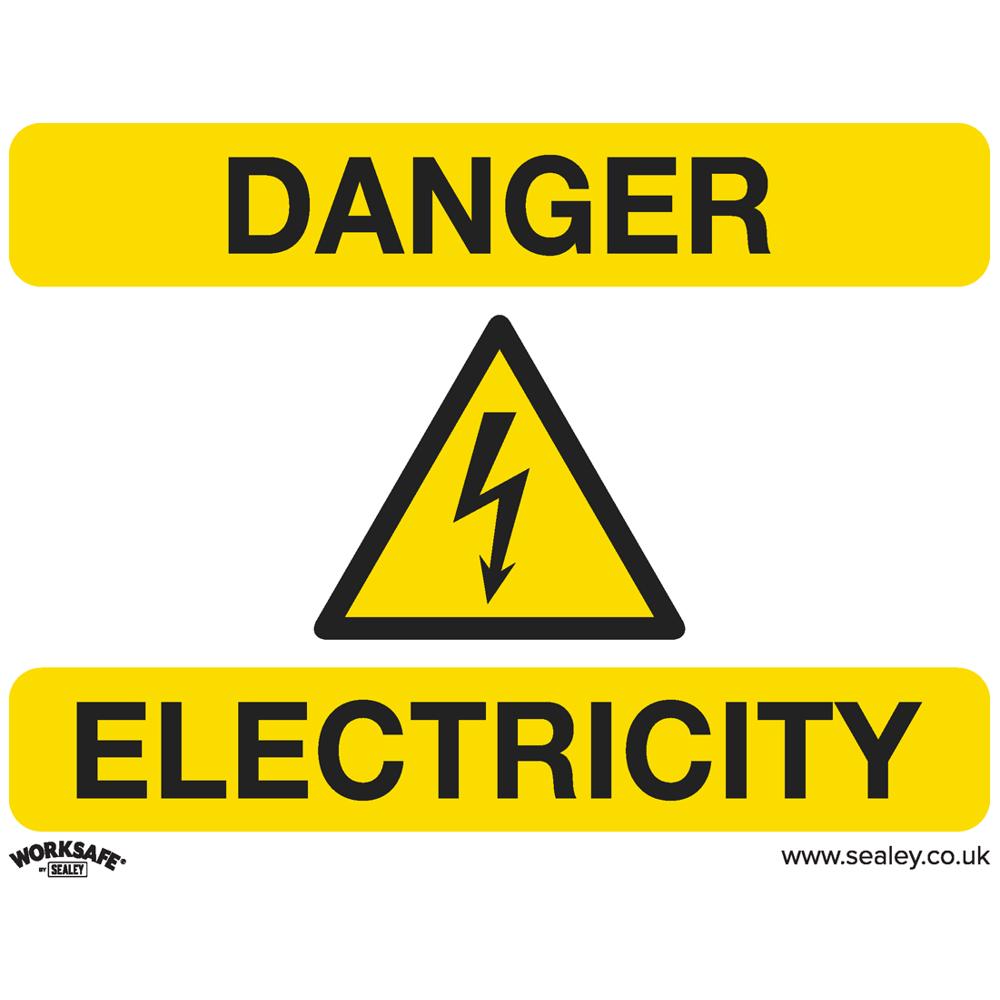Rigid Plastic Danger Electricity Sign