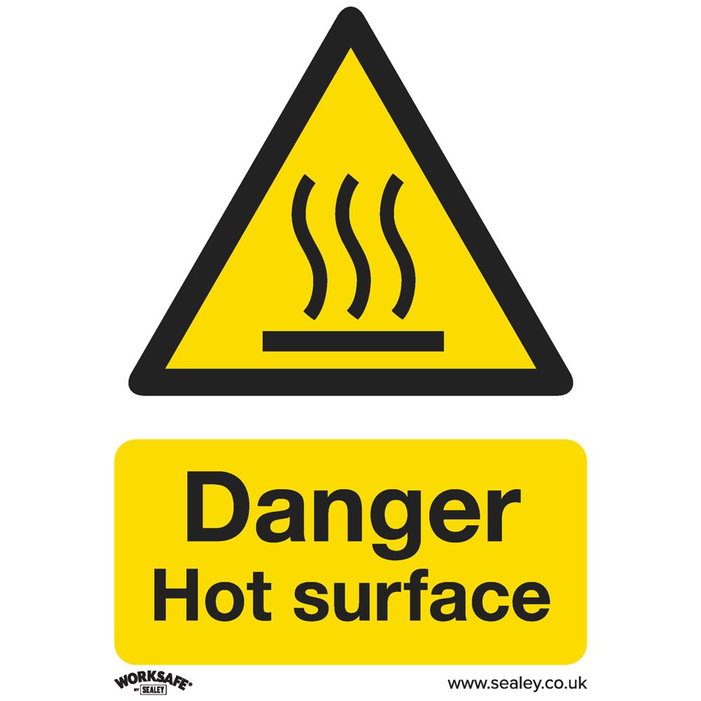Rigid Plastic Danger Hot Surface Sign