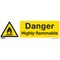 Sealey Self Adhesive Vinyl Danger Highly Flammable Sign Sealey Self Adhesive Vinyl Danger Highly Flammable Sign