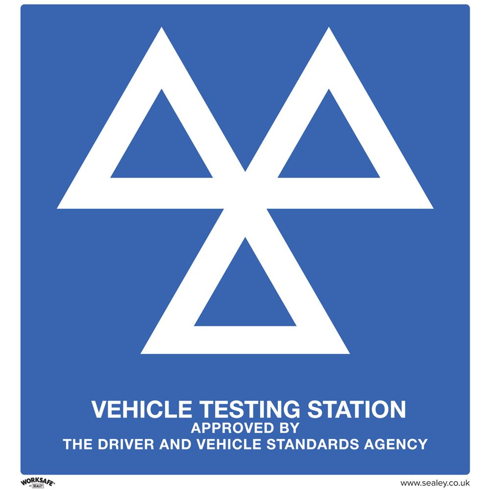 Aluminium Composite MOT Testing Station Sign