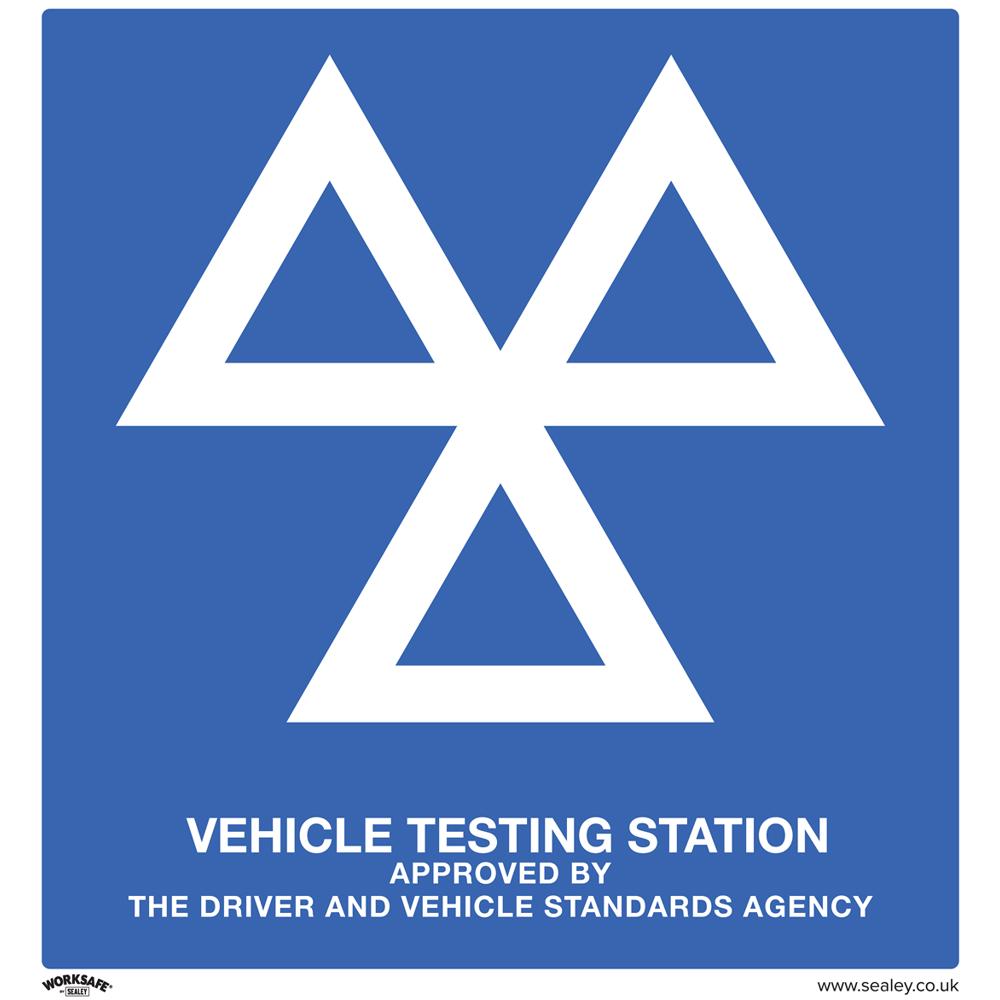 Rigid Plastic MOT Testing Station Sign