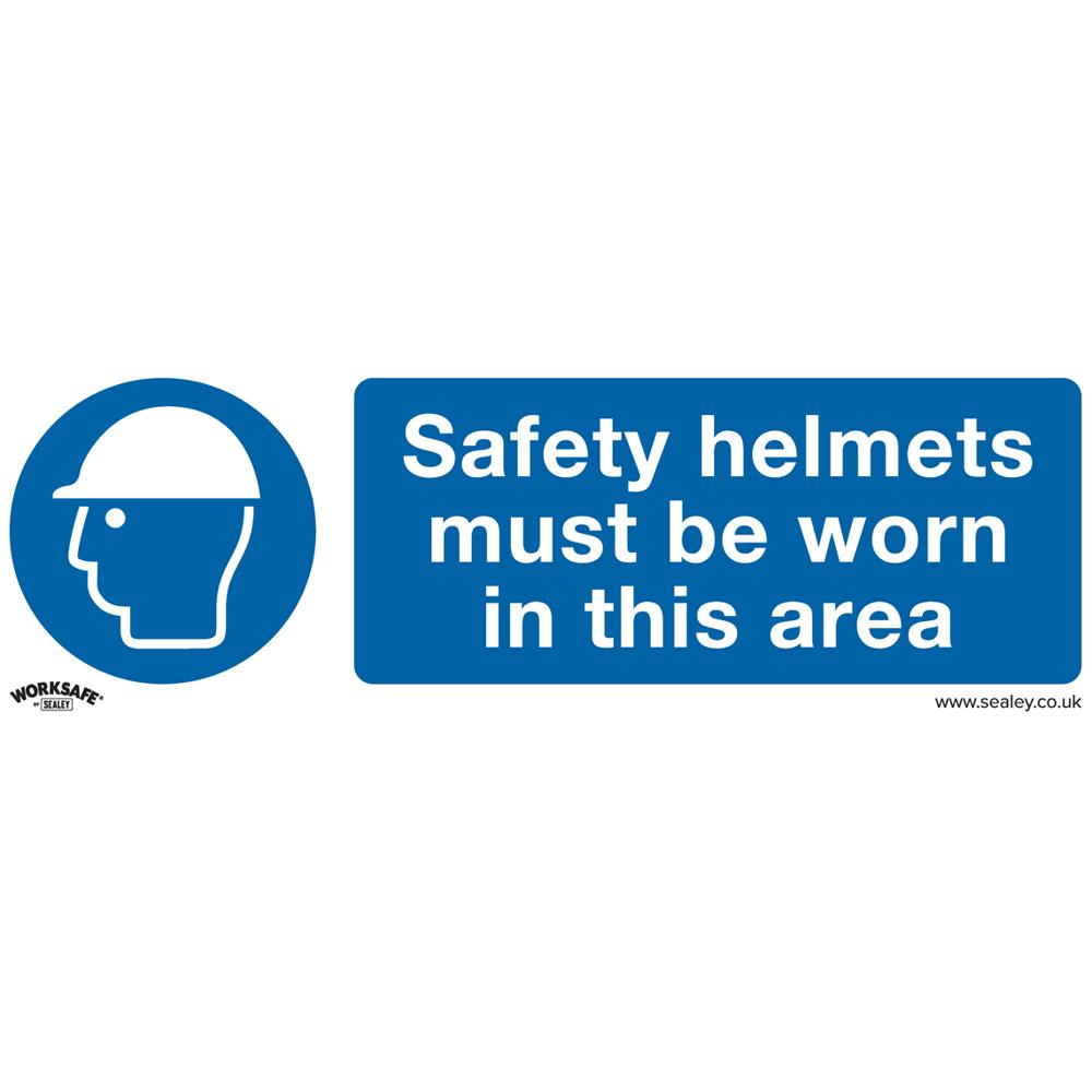 Safety Helmets Must Be Worn Rigid Sign Pack of 10