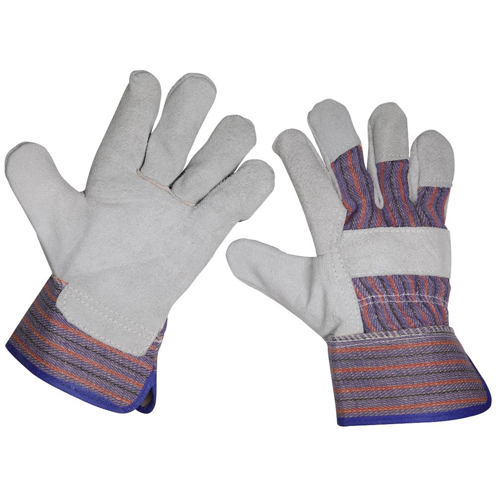 Sealey SSP12 Riggers Gloves Chrome Palm Grey / Purple One Size