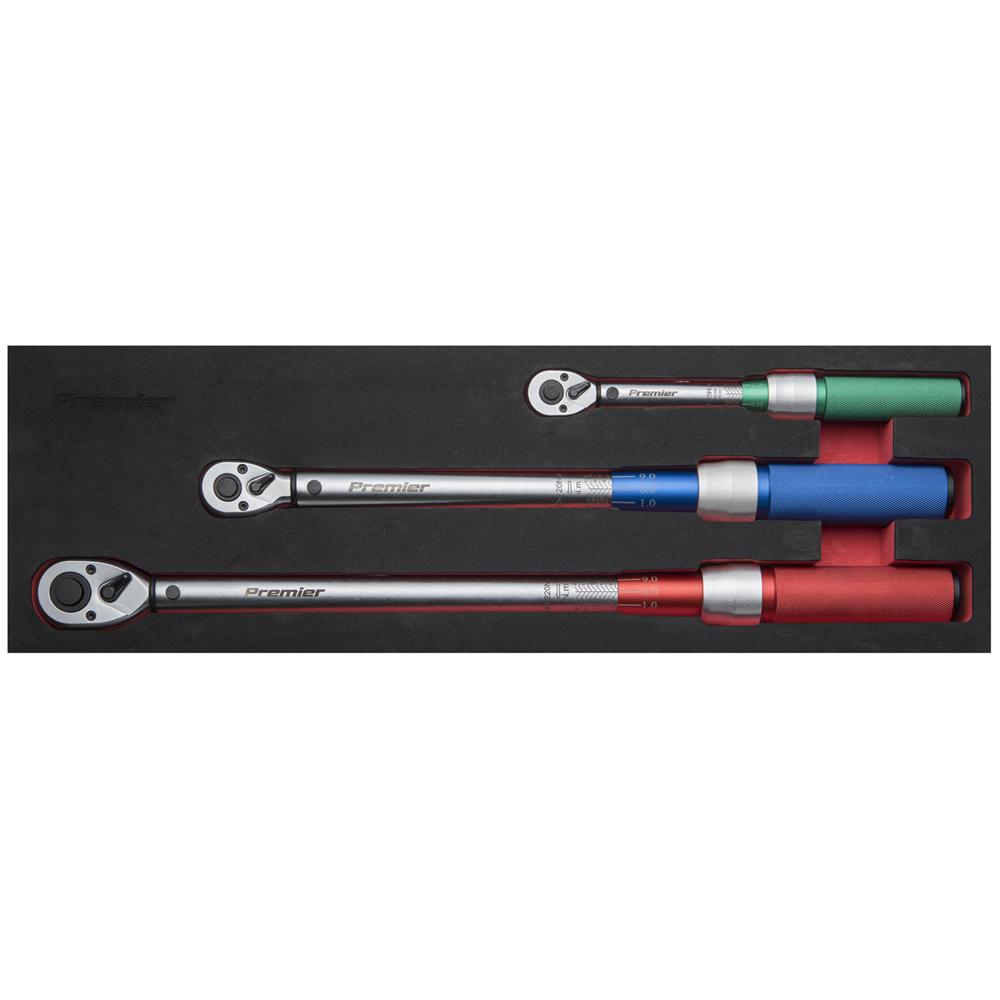 3 Piece Micrometer Torque Wrench Set