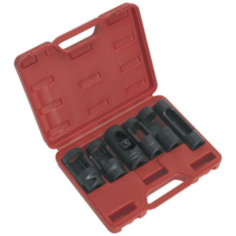 6 Piece 1/2" Drive Diesel Injector Socket Set