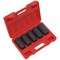 Sealey 5 Piece 1/2" Drive Hub Nut Impact Socket Set Metric 