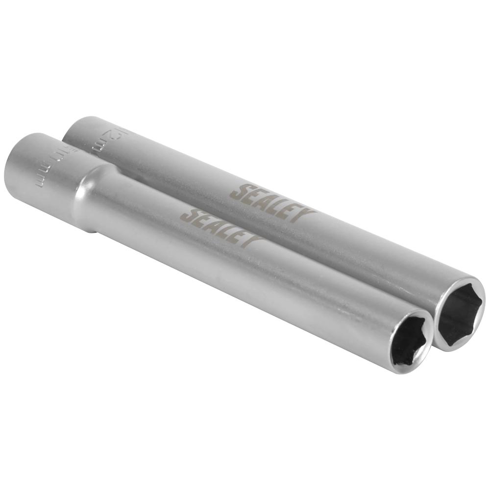 Sealey 2 Piece 3/8" Drive Extra Deep Hexagon Socket Set 3/8
