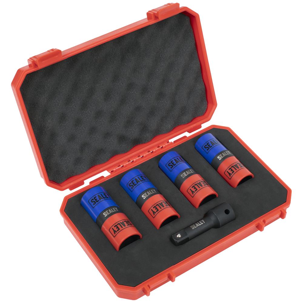 Sealey 5 Piece 1/2" Drive Double Ended Alloy Wheel Impact Socket Set 1/2