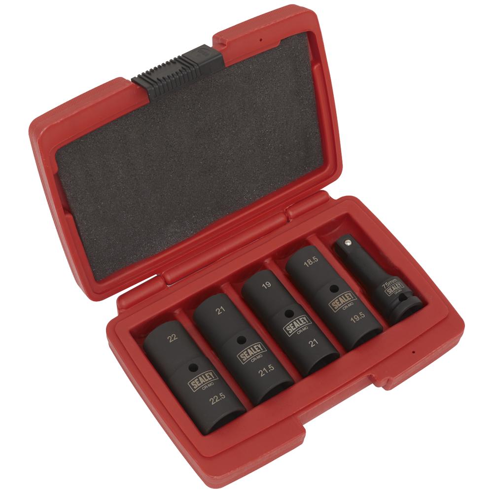 Sealey 5 Piece 1/2" Drive Double Ended Deep Impact Socket Set 1/2