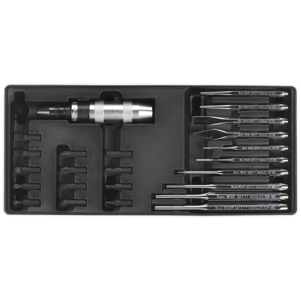 25 Piece Punch and Impact Driver Set in Module Tray