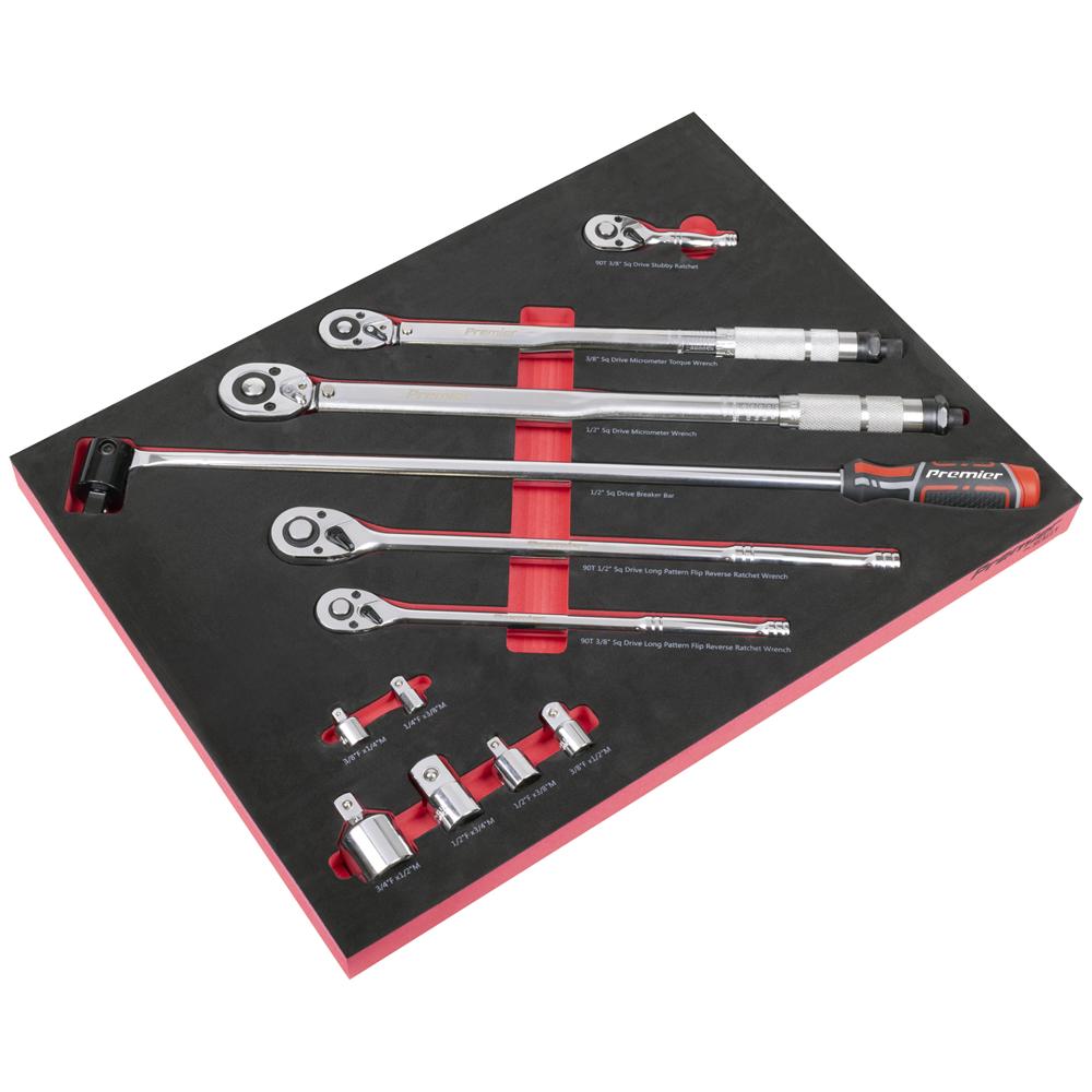 Premier 12 Piece Ratchet and Torque Wrench Set in Module Tray