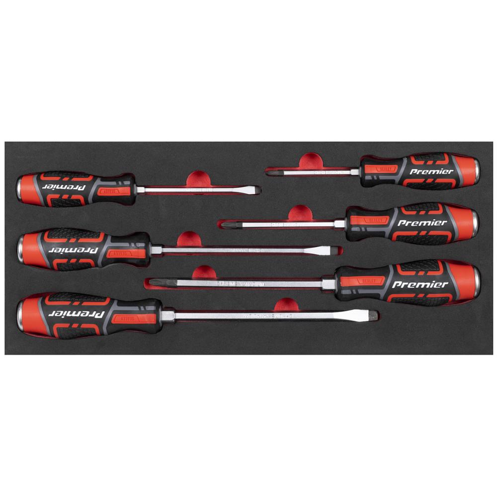 Sealey Premier 6 Piece Hammer Thru Screwdriver Set in Module Tray