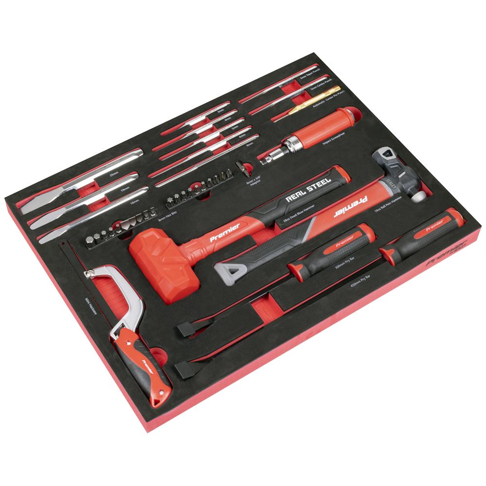 Premier 39 Piece Chisel, Punch and Pry Bar Set
